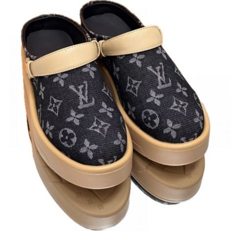 Louis Vuitton Aspen Platform Terlik Siyah - Louis Vuitton Kadin Terlik Louis Vuitton Terlik Louis Vuitton Women Aspen Platform Sandals Siyah